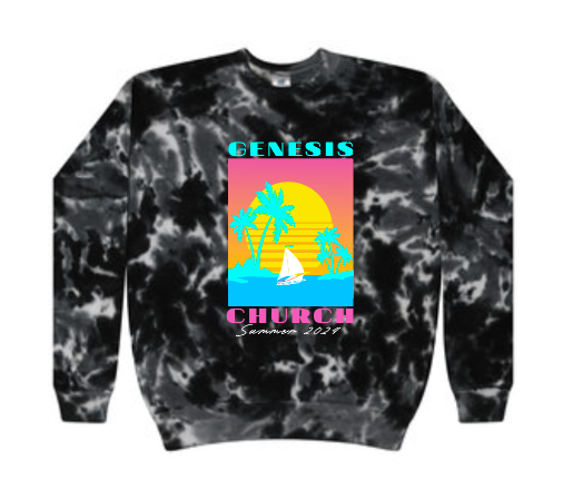 Summer 2024 Tie Dye Crew Neck Sweater