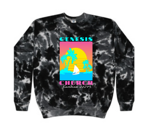 Summer 2024 Tie Dye Crew Neck Sweater