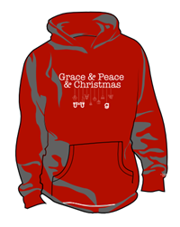 Red Grace & Peace Christmas Pullover Sweatshirt