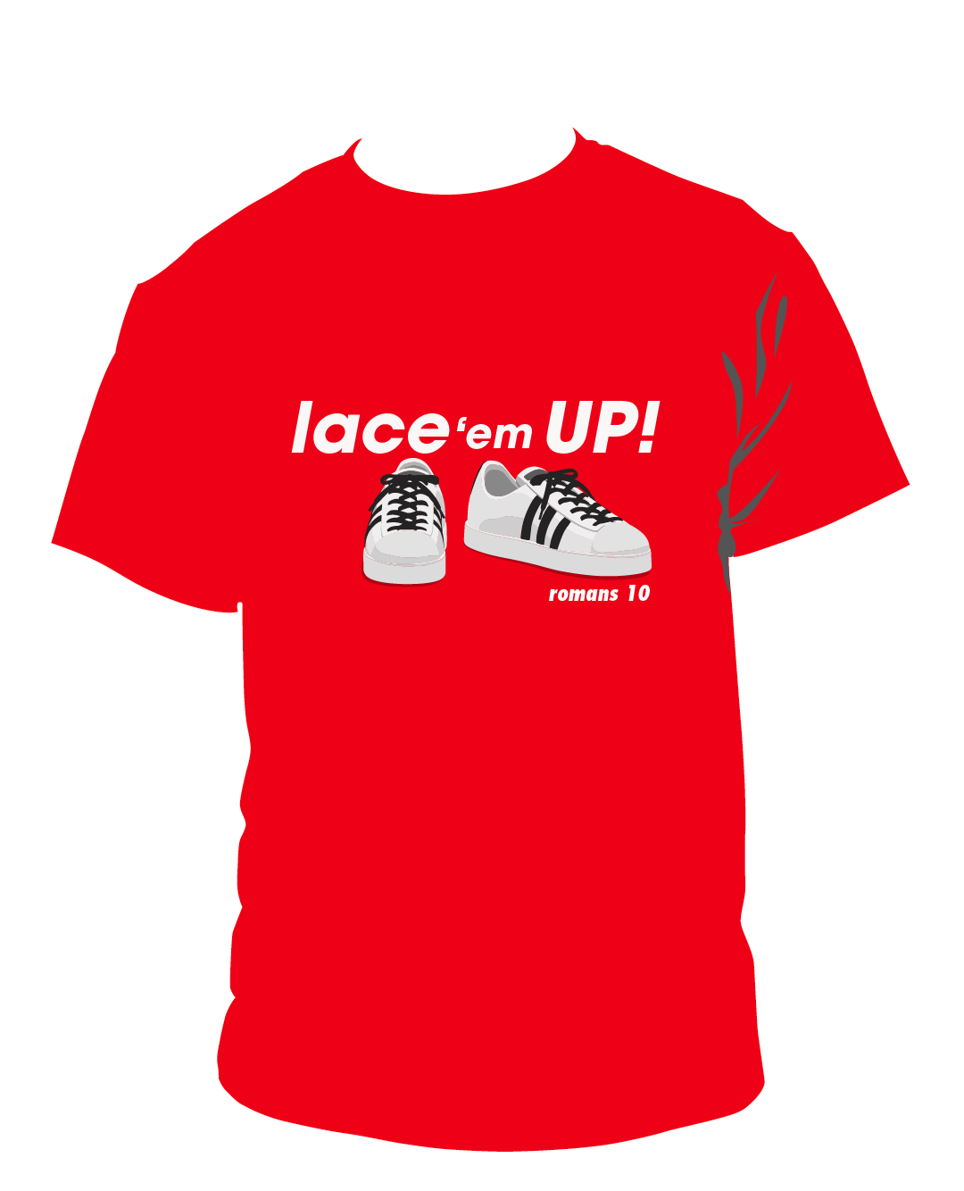 Red Lace-em up! T-shirt Unisex Bella Canvas or NextLevel
